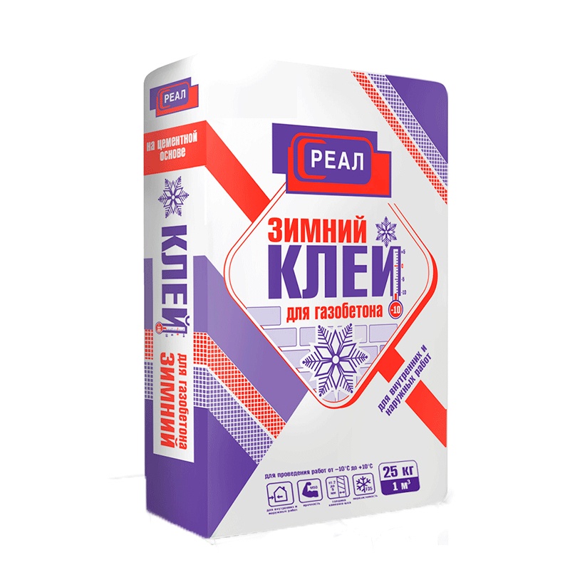 Теплоизоляционный кладочно-монтажный клей Реал-Блок 25 кг