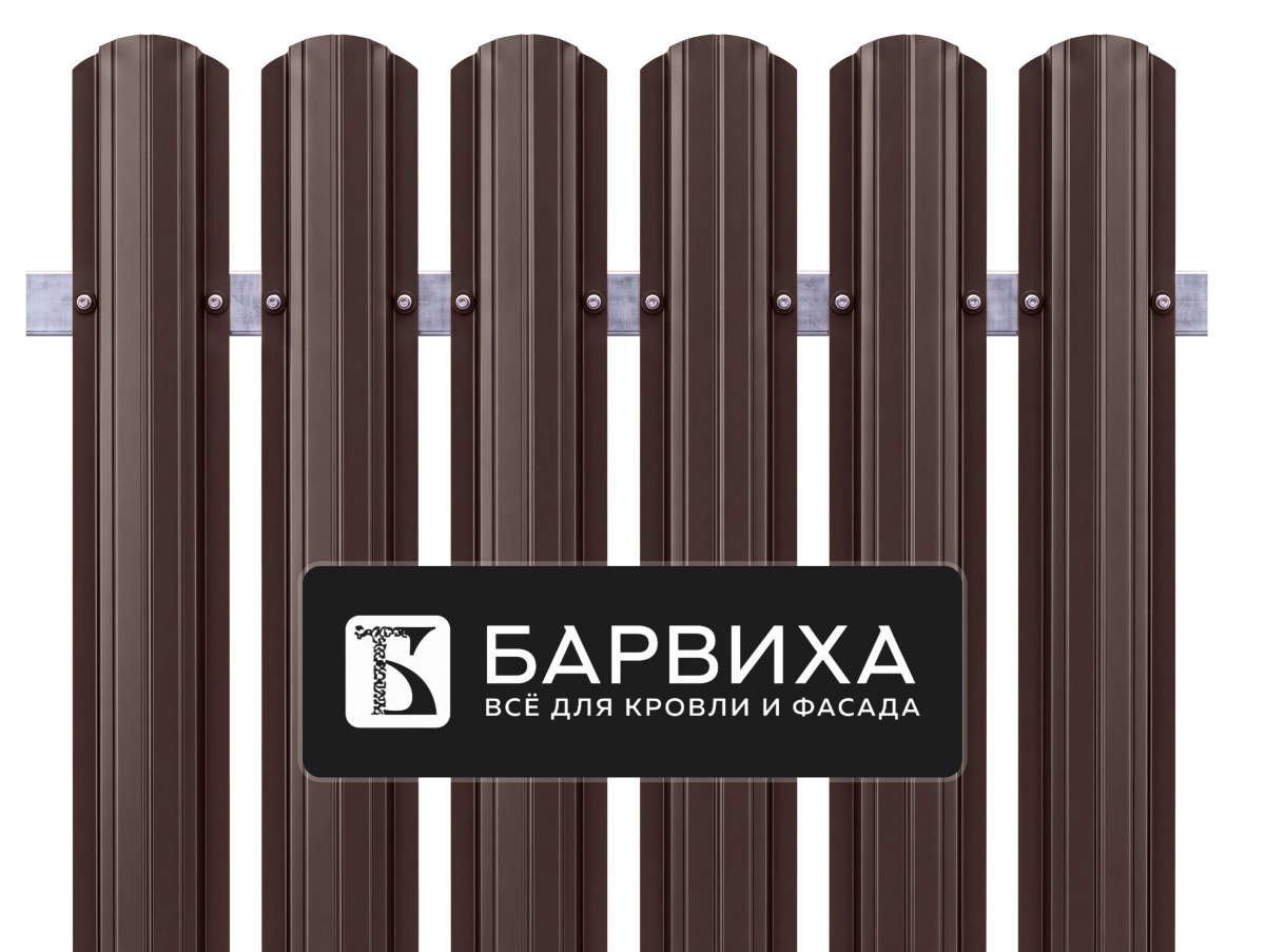 Штакетник УСИЛЕННЫЙ ПОЛУКРУГЛЫЙ 