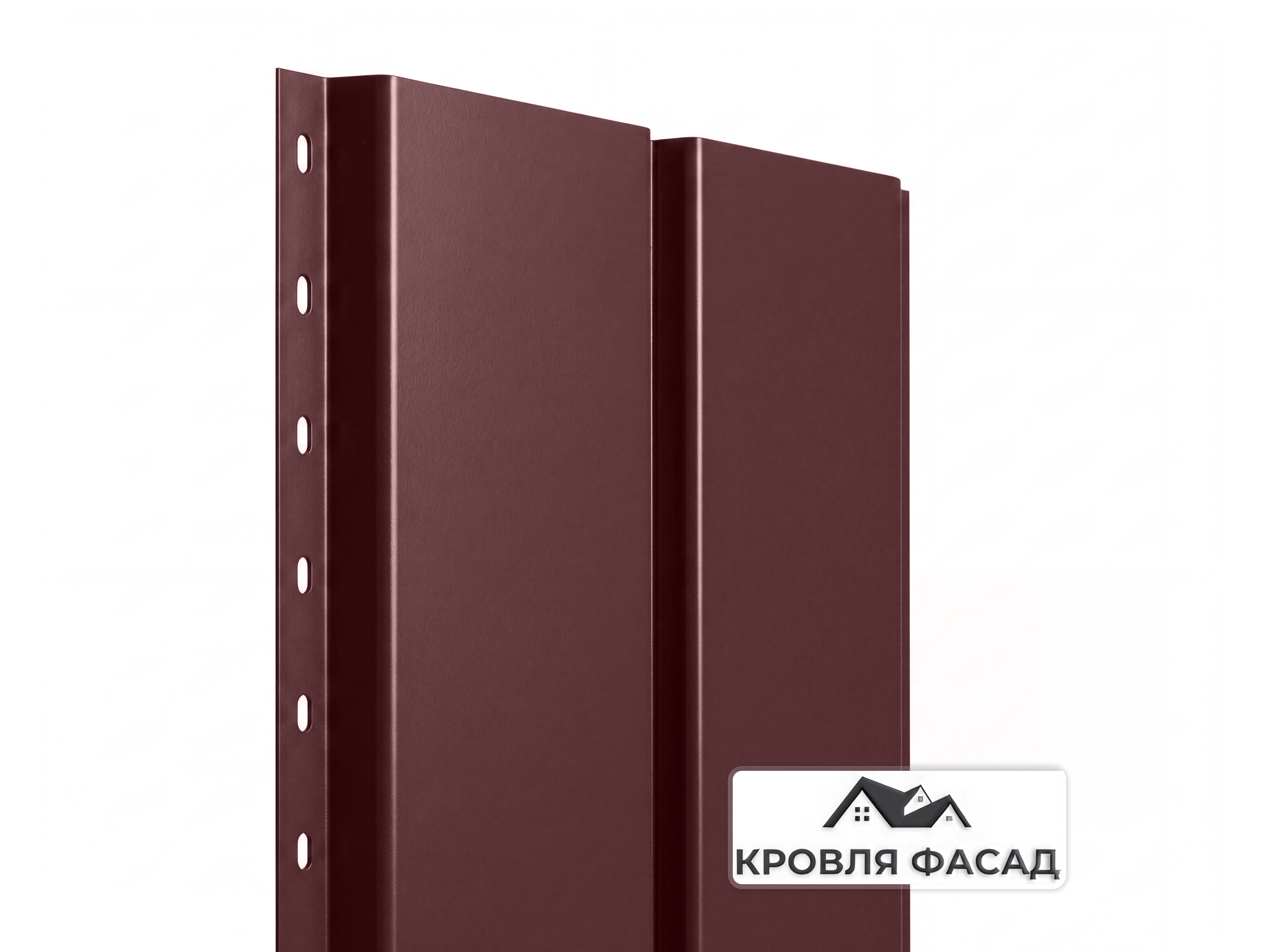 Металлосайдинг Евробрус RAL 3005 (Винно-красный)